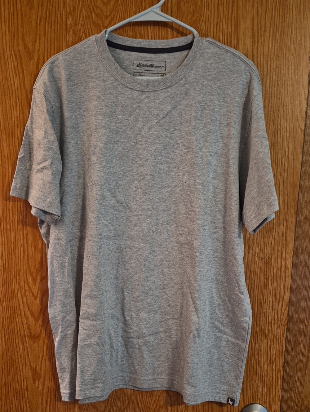 Eddie Bauer Men's Light Heather Gray Crew Neck Tee
